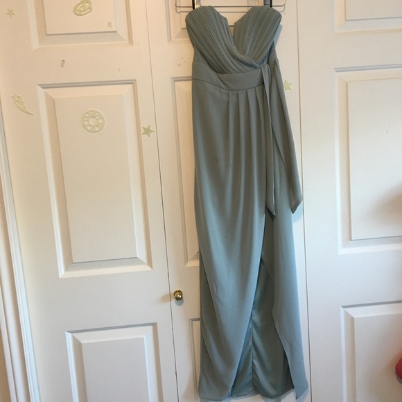 Heart shaped tube maxi evening bridesmaid dress - Picture 3 of 5